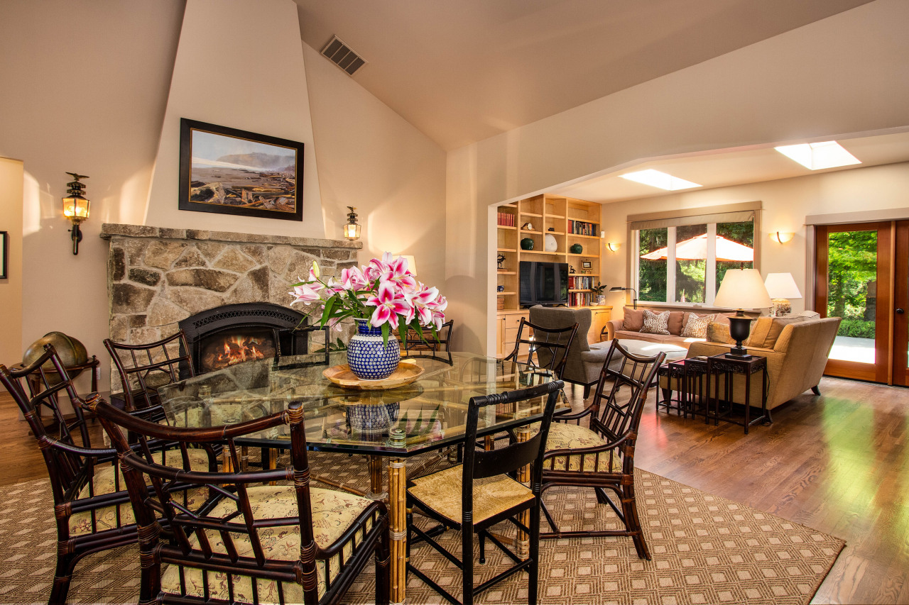The open floor plan allows for flexible entertaining while still feeling comfortable and cozy.