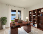 An office (virtually staged) on the lower level, or another guest bedroom?