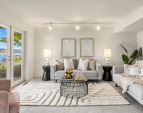 The family room on the lower floor is spacious and bright. Did I mention the lake view?