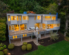 Nearly every room in this contemporary home offers stunning views of Lake Washington.