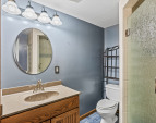 Lower level three-quarter bathroom