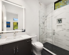 Photo of adjacent, completed home (lot 3) Ensuite guest bath - for representation purposes only.