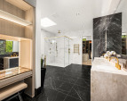 Photo of adjacent, completed home (lot 3) Primary Bathroom- for representation purposes only. **Note - the vanity is an optional upgrade