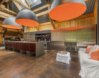 The stunning lights were created by Ingo Maurer, renowned German industrial designer.