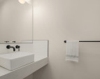 Powder room (half bath) on the main floor