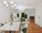 Dining area off kitchen with gleaming wood floors - Virtually staged to give you a sense of the potential! Fresh paint makes this move in ready!