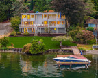 85 feet of low-bank lake frontage, complete with a private dock and bulkhead.