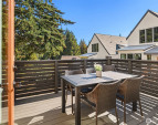 Step out to the large, upper level terrace just steps from the kitchen, living and dining room. Step out to the large, upper level terrace just steps from the kitchen, living and dining room.