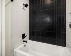Lovey tile finish, tuxedo style! Lovey tile finish, tuxedo style!