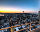 From this balcony, 240 degree views wrap around from the West northward to the East.