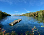 147 feet of private shoreline with a floating dock!