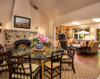 The open floor plan allows for flexible entertaining while still feeling comfortable and cozy.