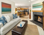 Enjoy curling up with a good book while being warmed by the cozy fire.