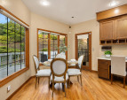 Beautiful views of the back yard from the Eating nook.
