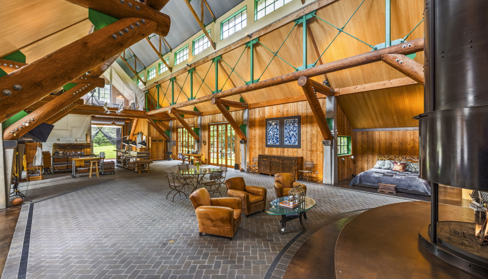 Most all of the materials used to build "The Barn" come from the property.