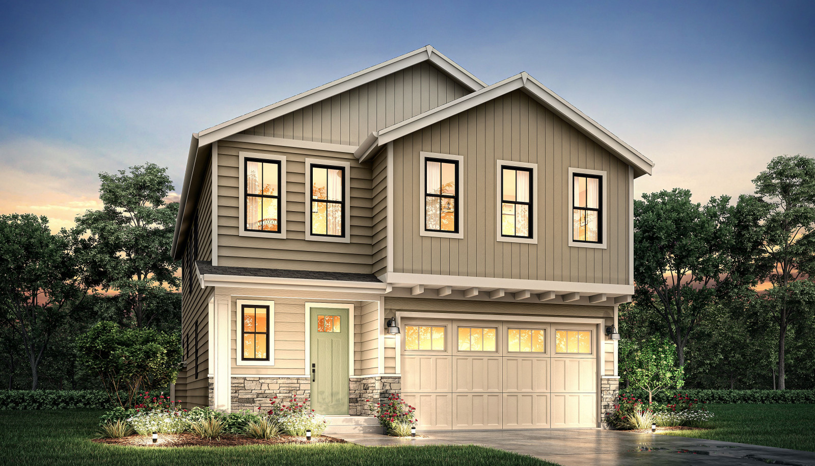 2223 Floorplan Elevation B. Photos are from a similar home and for example only.