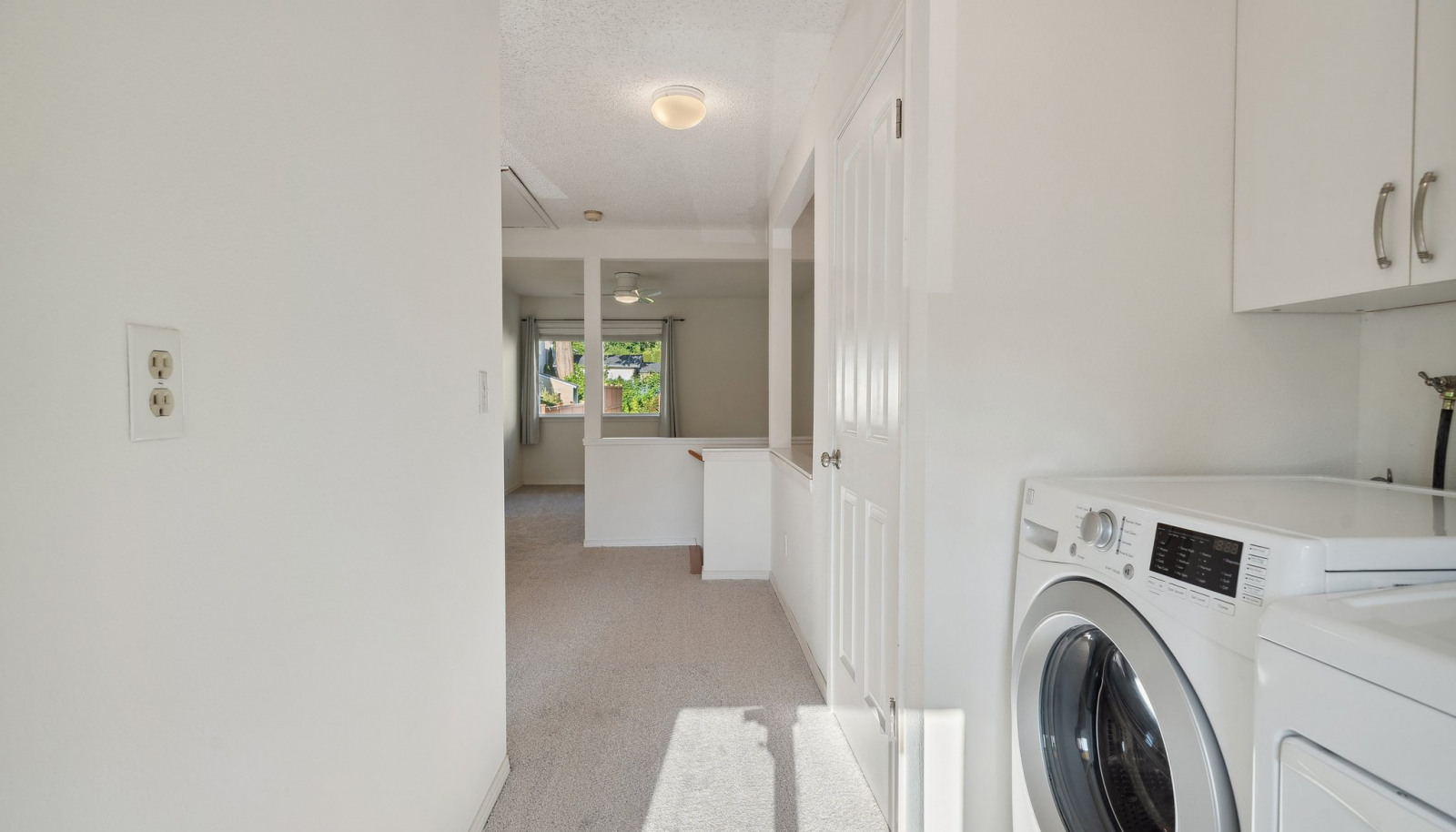 Laundry room view towards hall upstairs