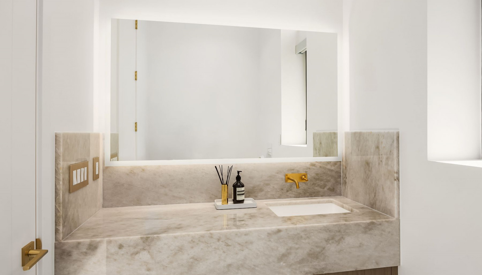 Photo of adjacent, completed home (lot 3) Powder room - for representation purposes only.