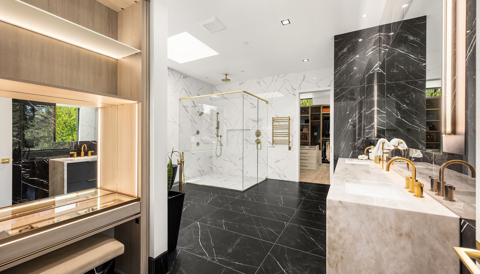 Photo of adjacent, completed home (lot 3) Primary Bathroom- for representation purposes only. **Note - the vanity is an optional upgrade