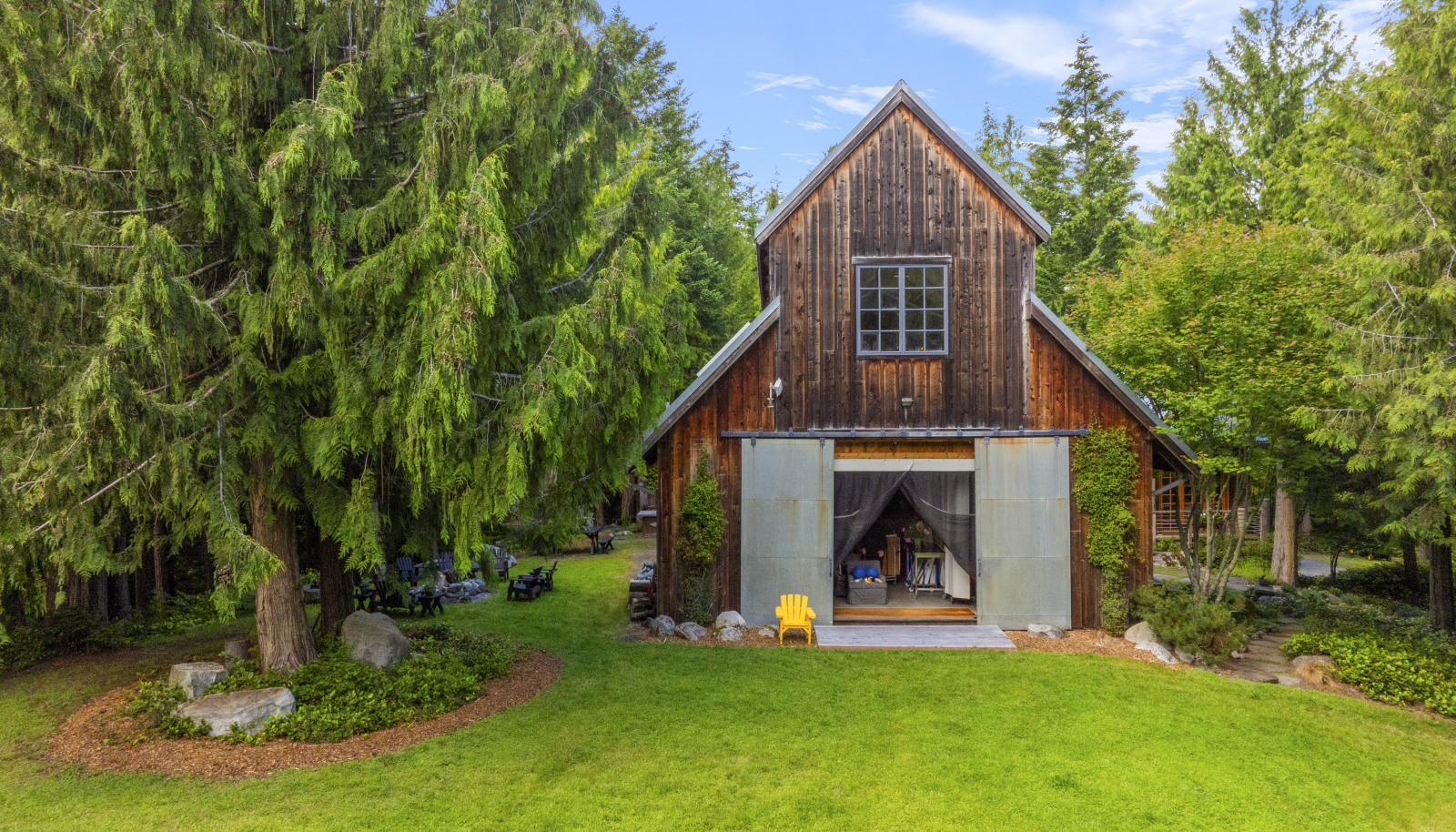 Most all of the materials used to build "The Barn" come from the property.