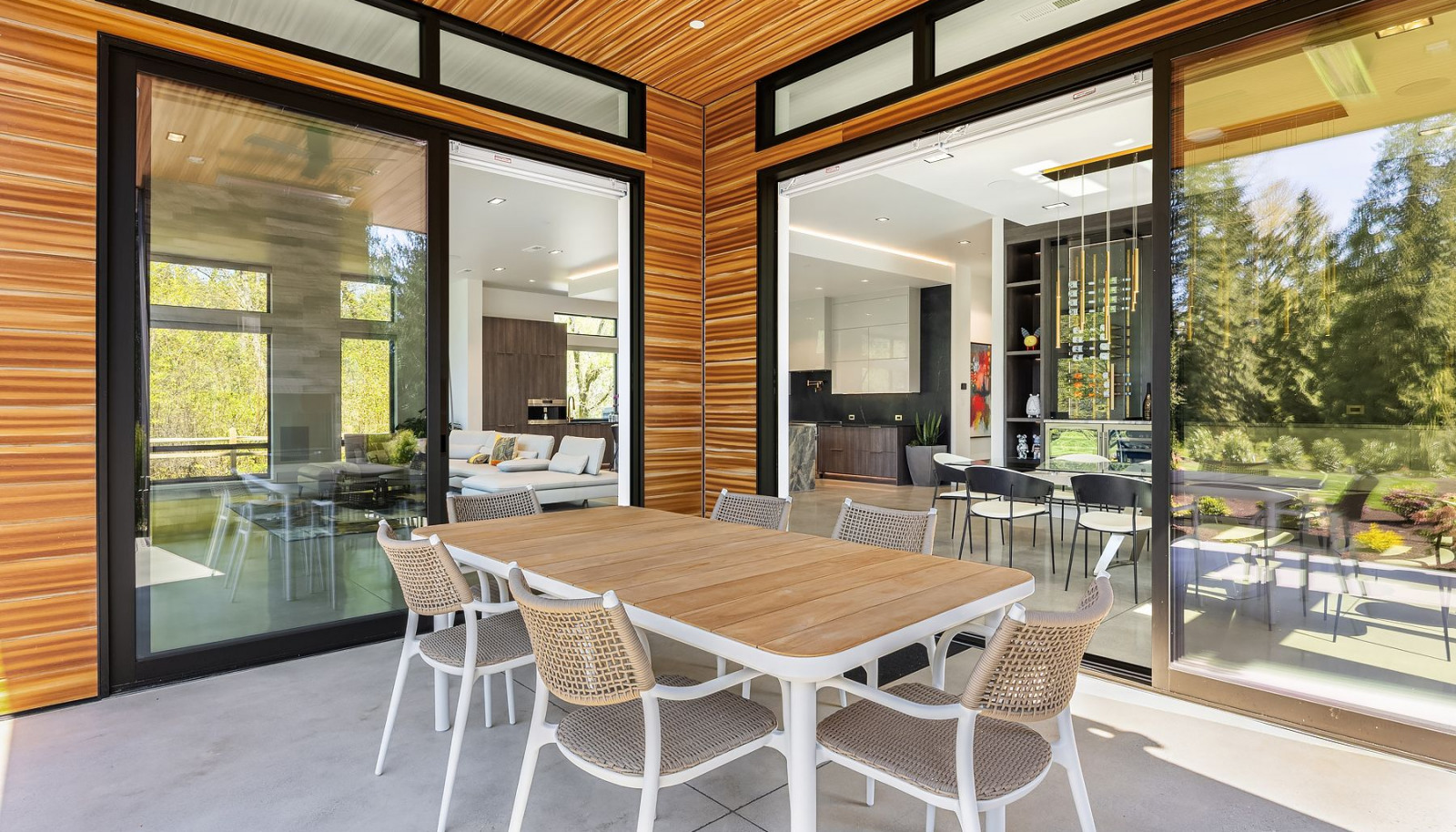 Photo of adjacent, completed home (lot 3) Outdoor covered patio - for representation purposes only.