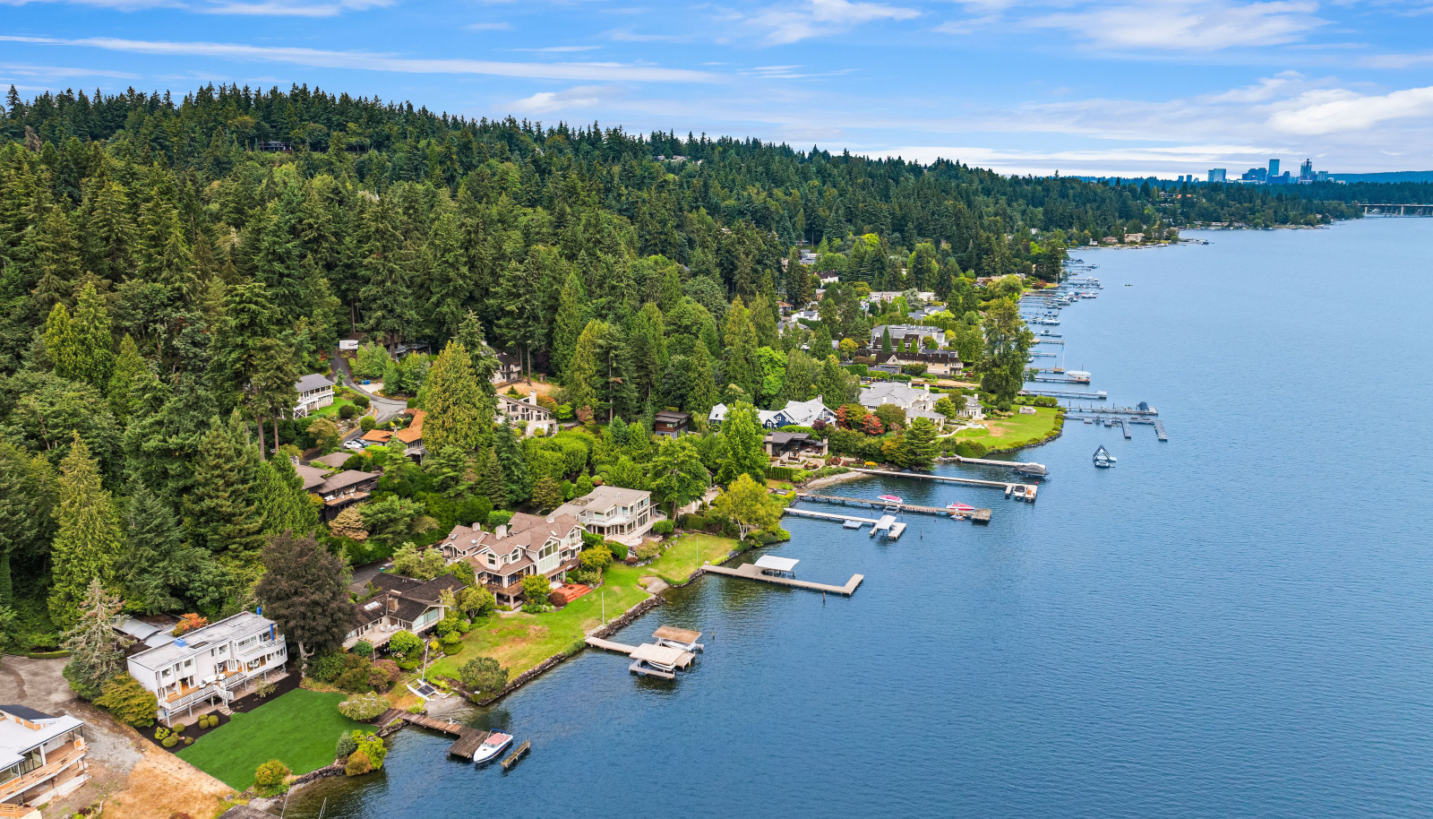 Facing the water and backed by a hill offers the best feng shui: abundance!