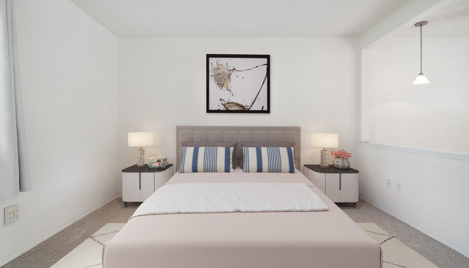 2nd upstairs bedroom - Virtually staged to give you a sense of the potential!