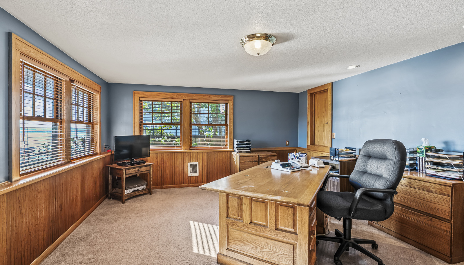 Lower level office with private exterior entry