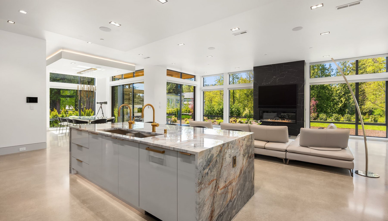 Photo of adjacent, completed home (lot 3) Kitchen and great room -for representation purposes only. Lot 2 has a very similar layout.