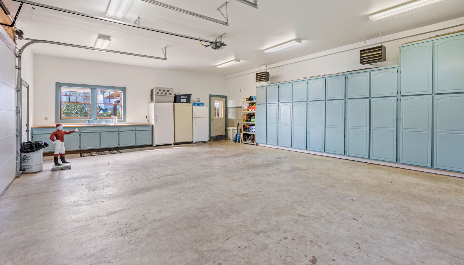 Expansive two-car garage with tons of storage