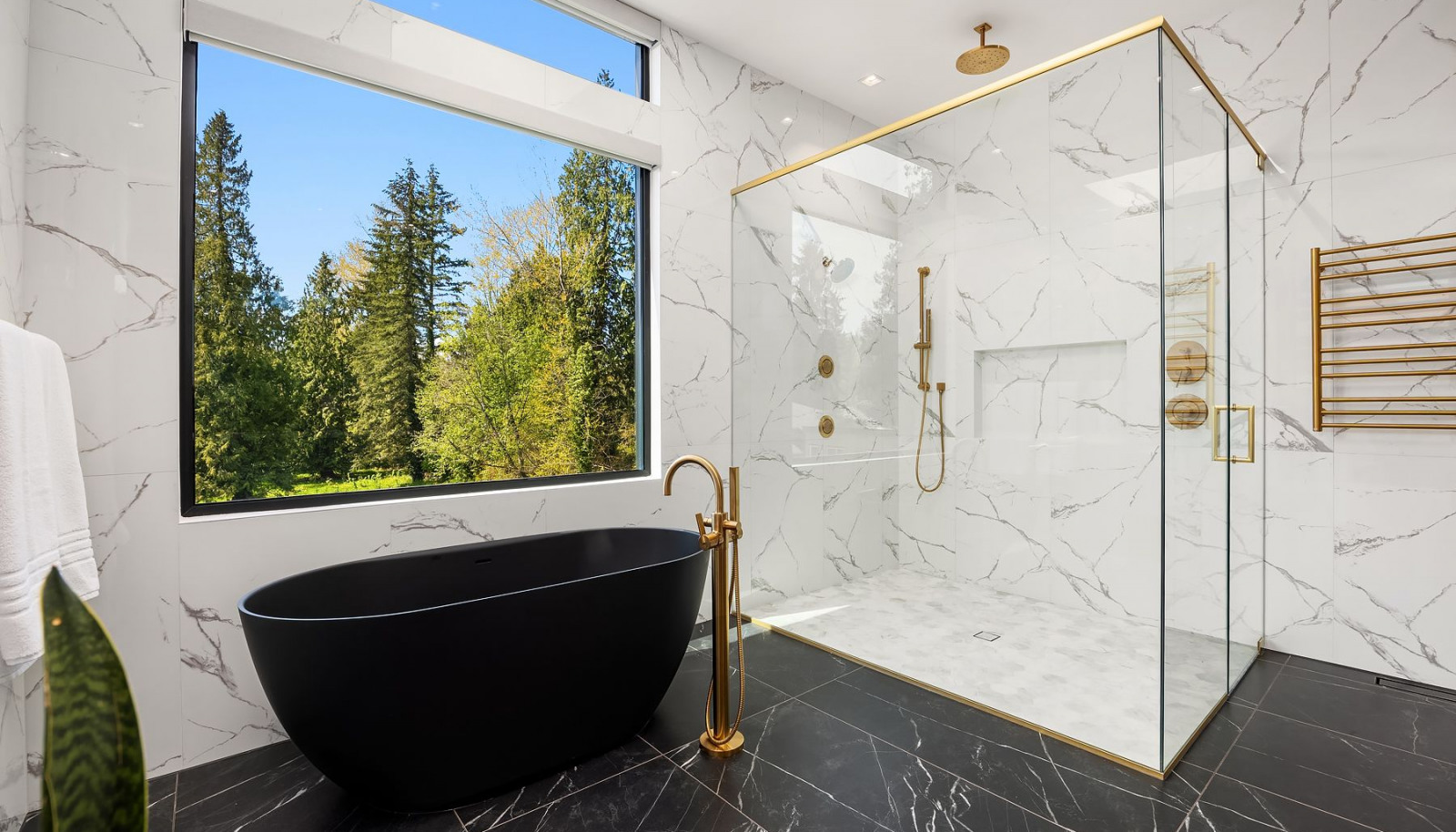 Photo of adjacent, completed home (lot 3) Primary bathroom - for representation purposes only.