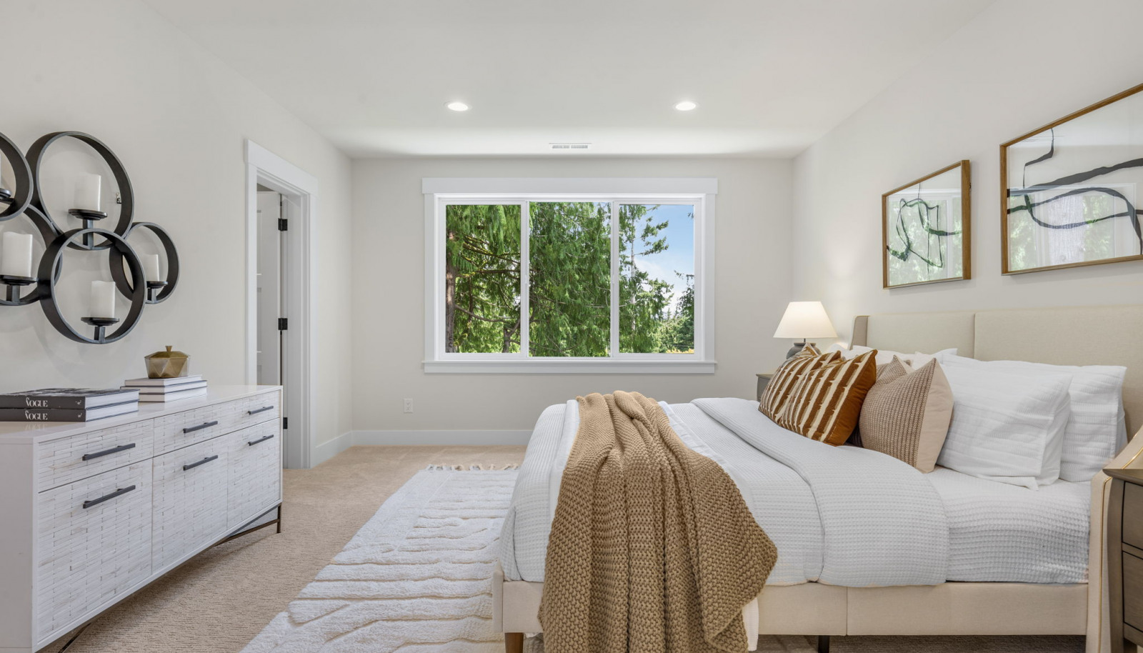 Jack & Jill Bedrooms offer ample space, easily fitting a king-size bed.