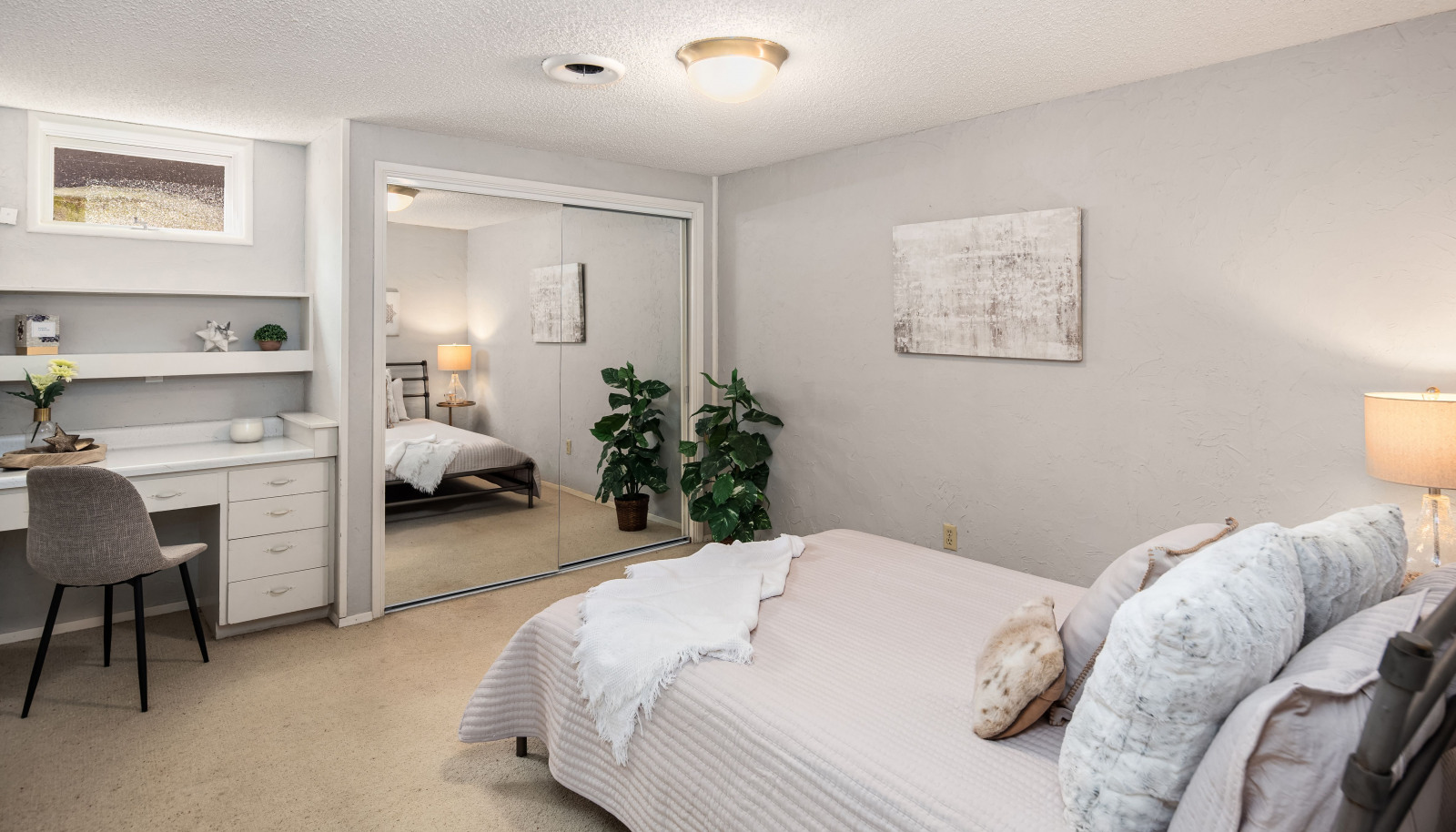 On the lower level you have an additional bedroom and 3/4 bath.