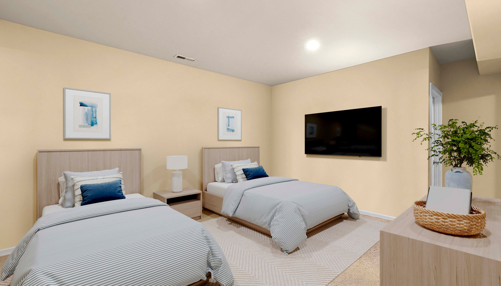 Versitile third bedroom, ideal for guests, home office or creative space