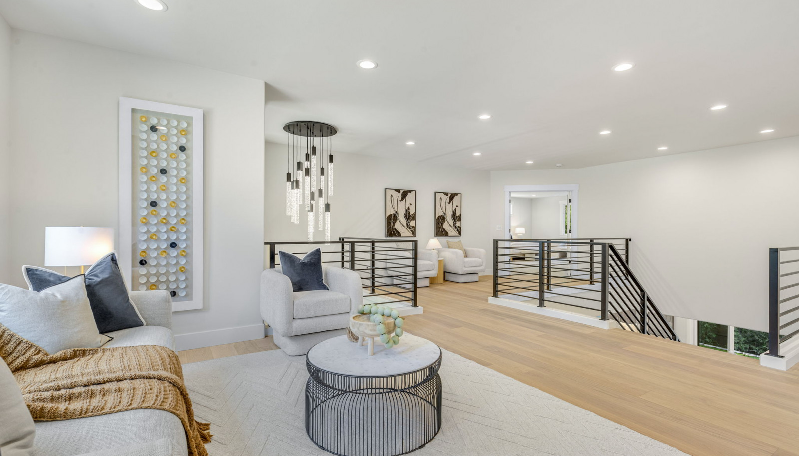 Landing Area: Exceptionally spacious—could easily serve as a second living room.