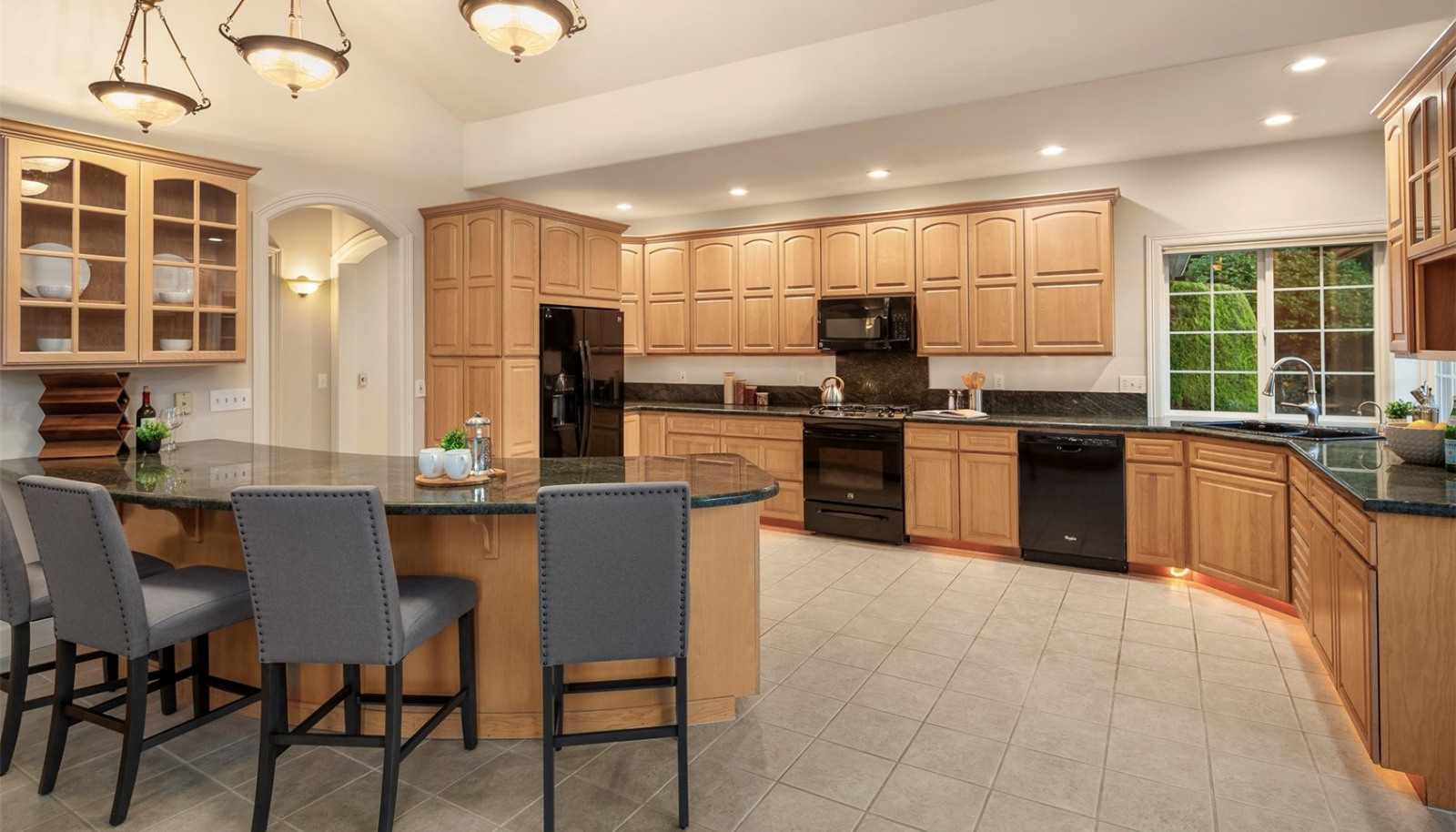Kitchen with eating space Kitchen with eating space