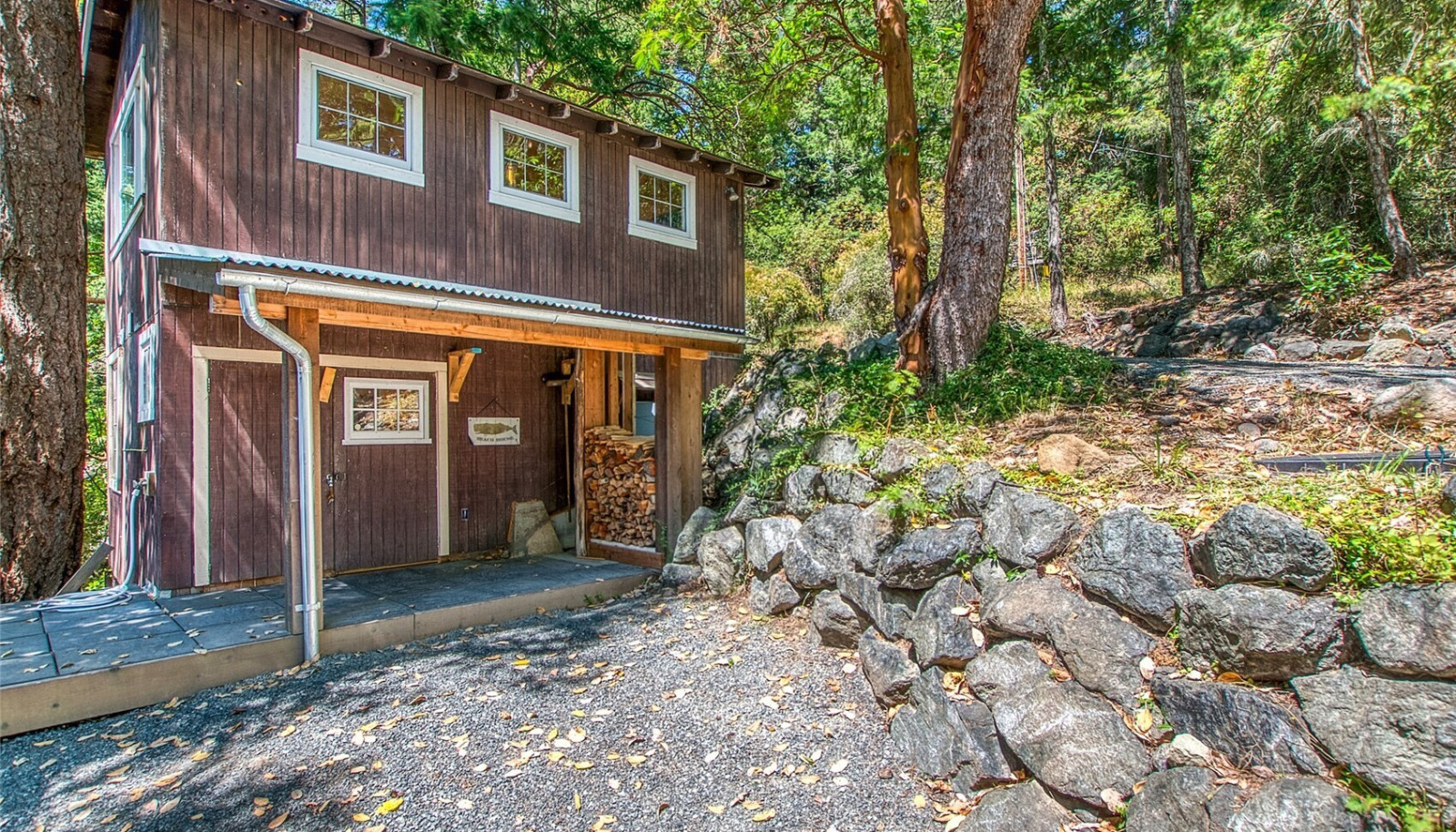 Second cabin also has sleeping space, 3/4 bath and a kitchen. Second cabin also has sleeping space, 3/4 bath and a kitchen.