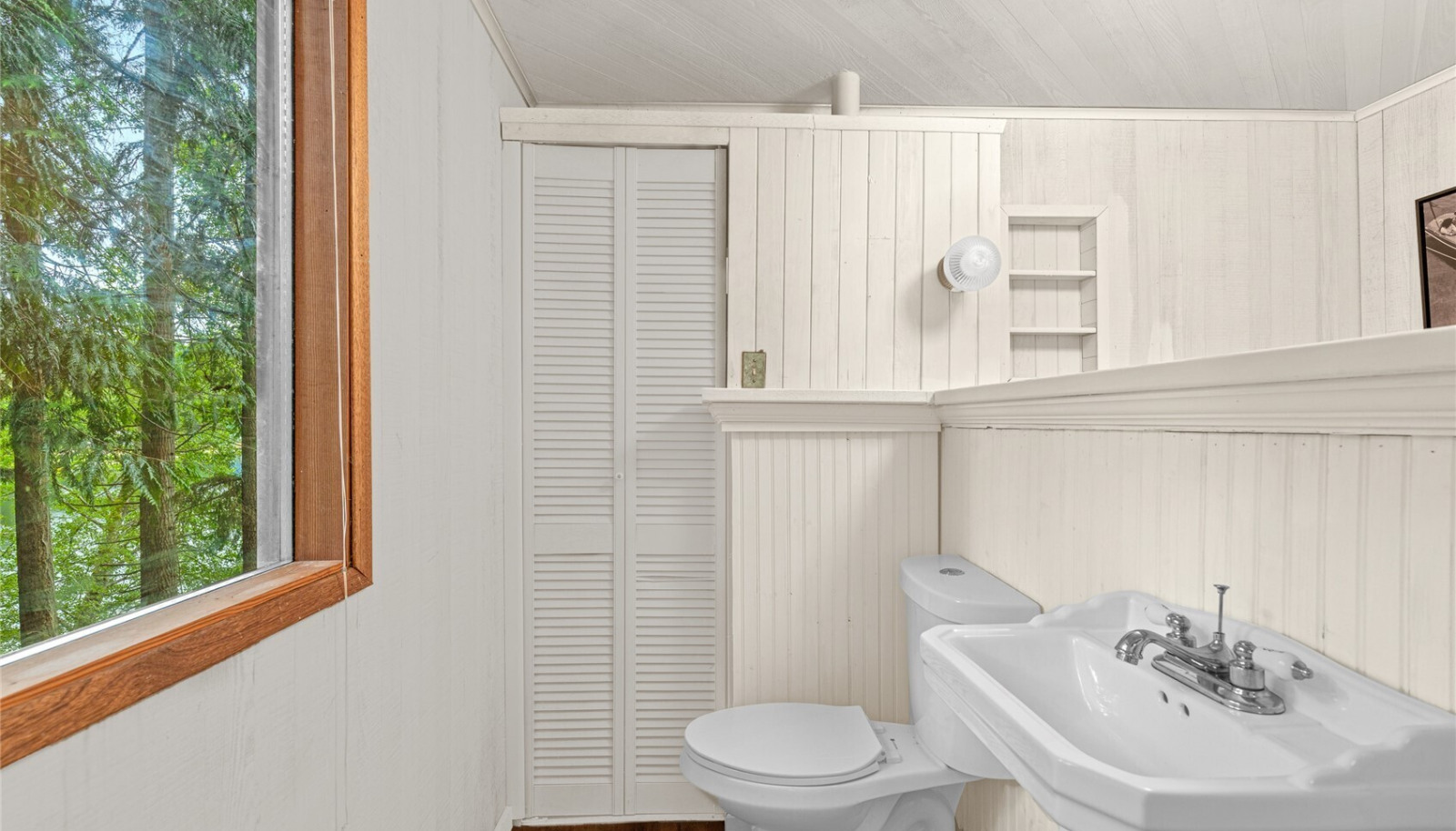 Quaint bath with a view at 4945 Lakeside Dr, Langley, WA 98260 Quaint bath with a view at 4945 Lakeside Dr, Langley, WA 98260