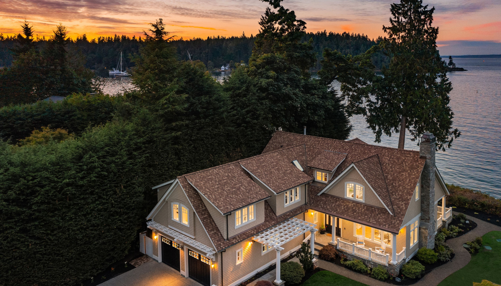 Fully renovated by renowned Fairbank Construction in 2019, this is one of the finest homes, and settings, to be offered for sale this year on Bainbridge