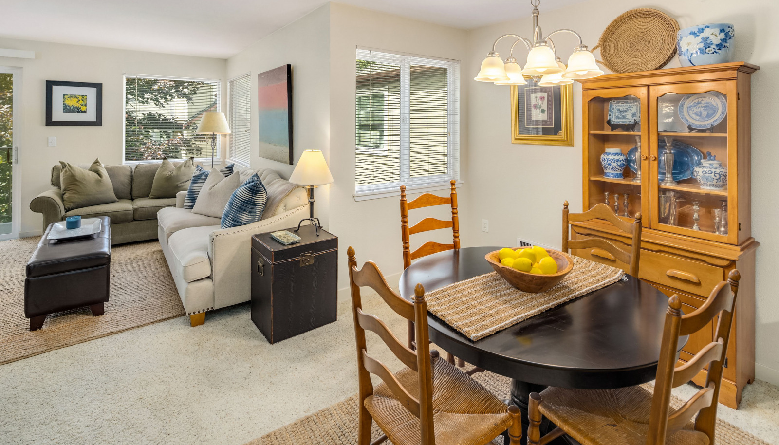 View from dining to living room.