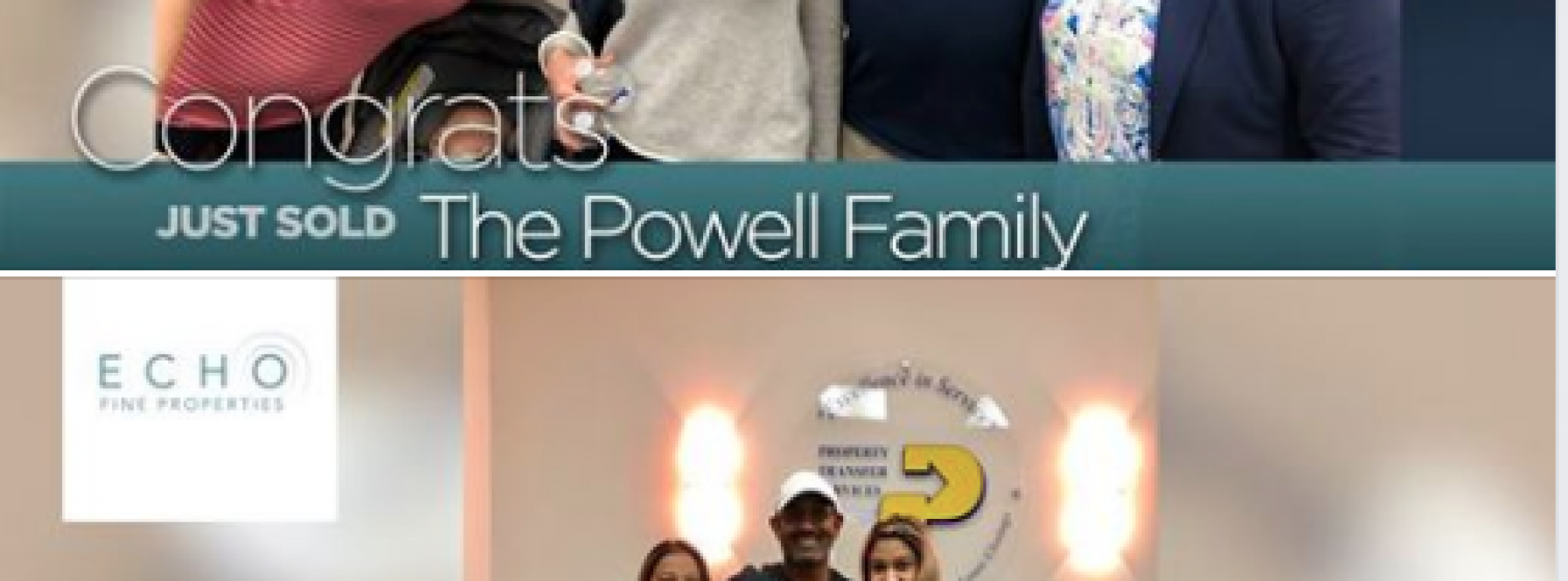 Congratulations to the Powell family on the purchase of their new home & the Dyal family on the sale of their home!