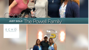 Congratulations to the Powell family on the purchase of their new home & the Dyal family on the sale of their home!