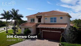 Coveted Jupiter Country Club Home on Nearly 1/3 Acre with Breathtaking Views of the Wide Lake & Tree-Lined Preserve