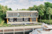 Rear Elevation, 100' on water.