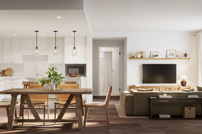 Photos, renderings, artist illustrations and plans may represent the community, amenities, or units. Actual features may vary.