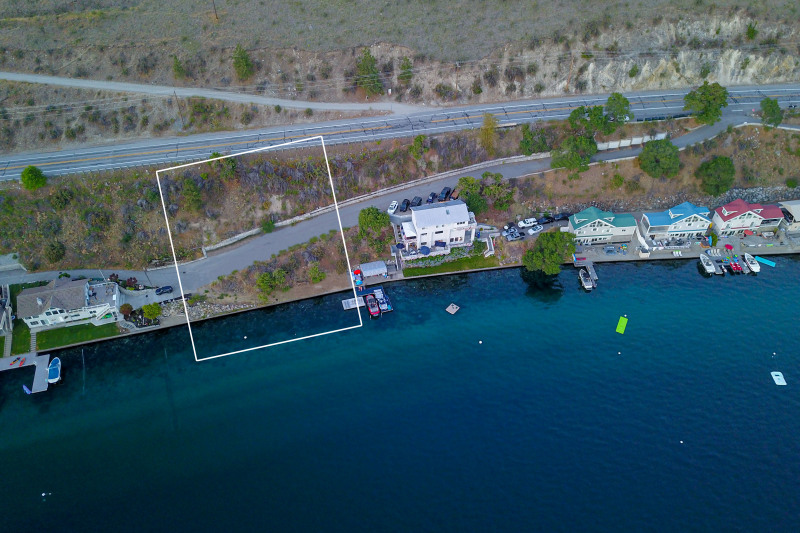 Aerial View of Lot with boundary lines.