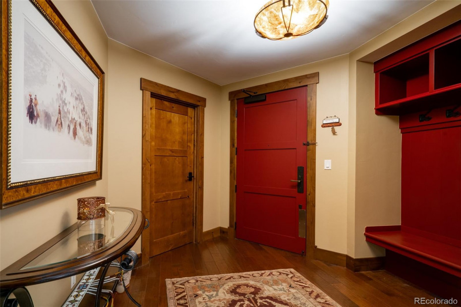 Front entry with large coat closet.