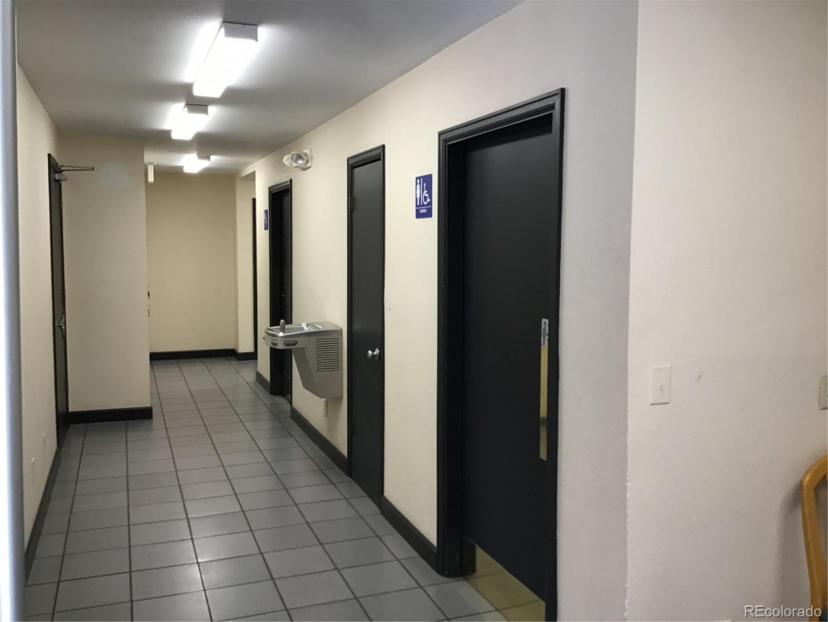 Bathrooms down hallway