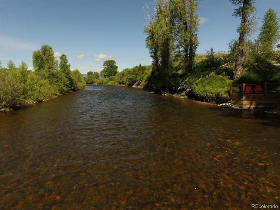Approximately 1,200 feet of river frontage (to centerline) is shared between 2 parcels.