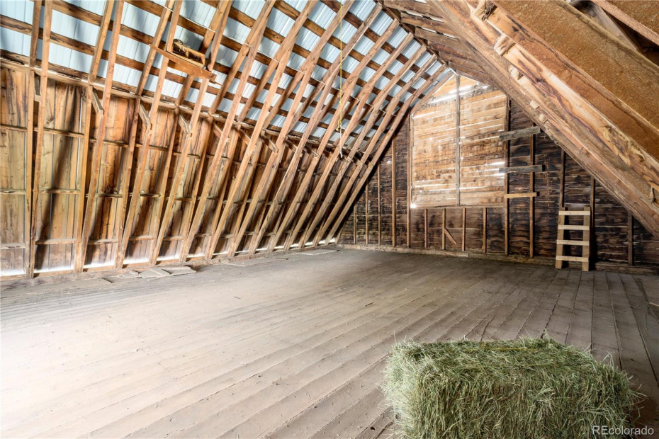The 100+ year old barn has a huge hay loft.